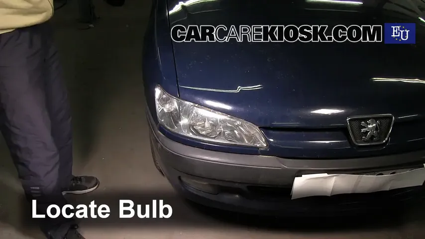 2002 Peugeot 306 Meridian 1.8L 4 Cyl. Lights Headlight (replace bulb)
